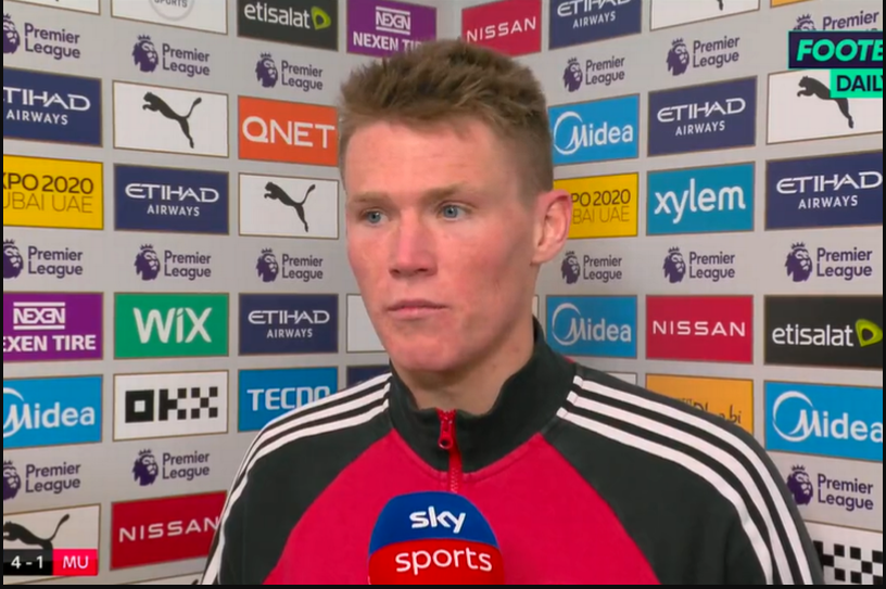 McTominay recounts what Man United players said in their changing room following their loss to Man City.McTominay recounts what Man United players said in their changing room following their loss to Man City.