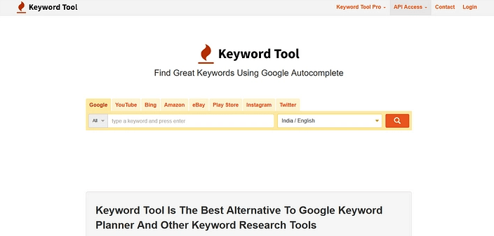 The Keyword Tool
